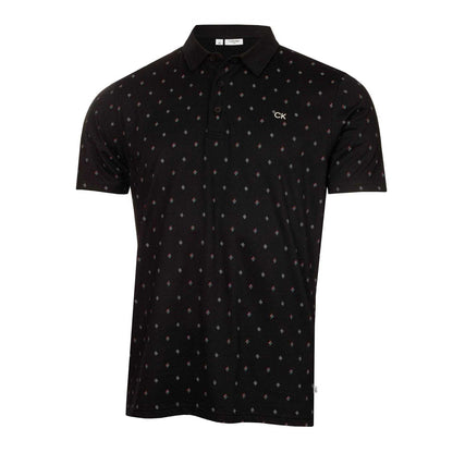 Black - Front - Calvin Klein Mens Logo Performance Golf Polo Shirt