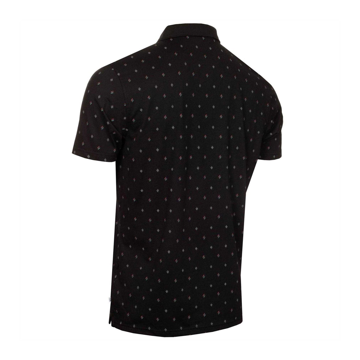 Black - Back - Calvin Klein Mens Logo Performance Golf Polo Shirt
