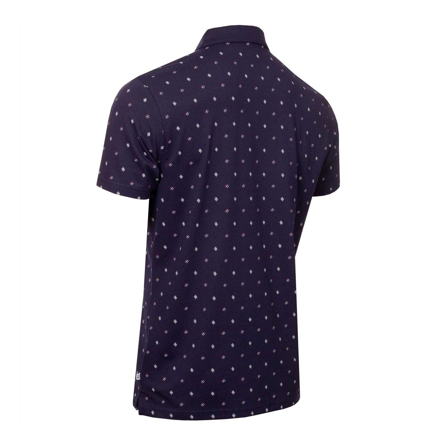 Evening Blue - Back - Calvin Klein Mens Logo Performance Golf Polo Shirt