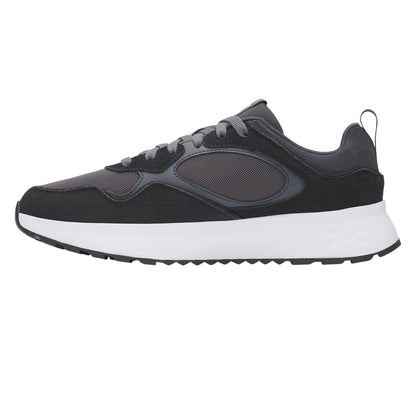 Black-Grey - Back - Under Armour Mens Suede Trainers
