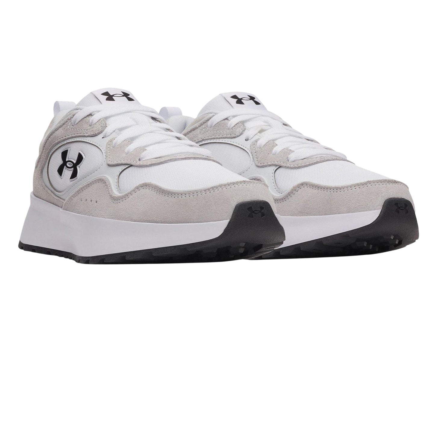 Grey-White - Lifestyle - Under Armour Mens Suede Trainers