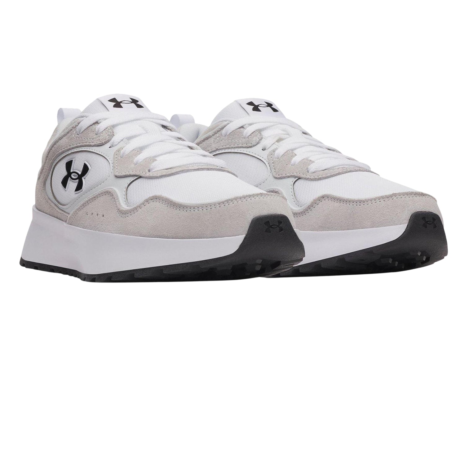 Grey-White - Lifestyle - Under Armour Mens Suede Trainers