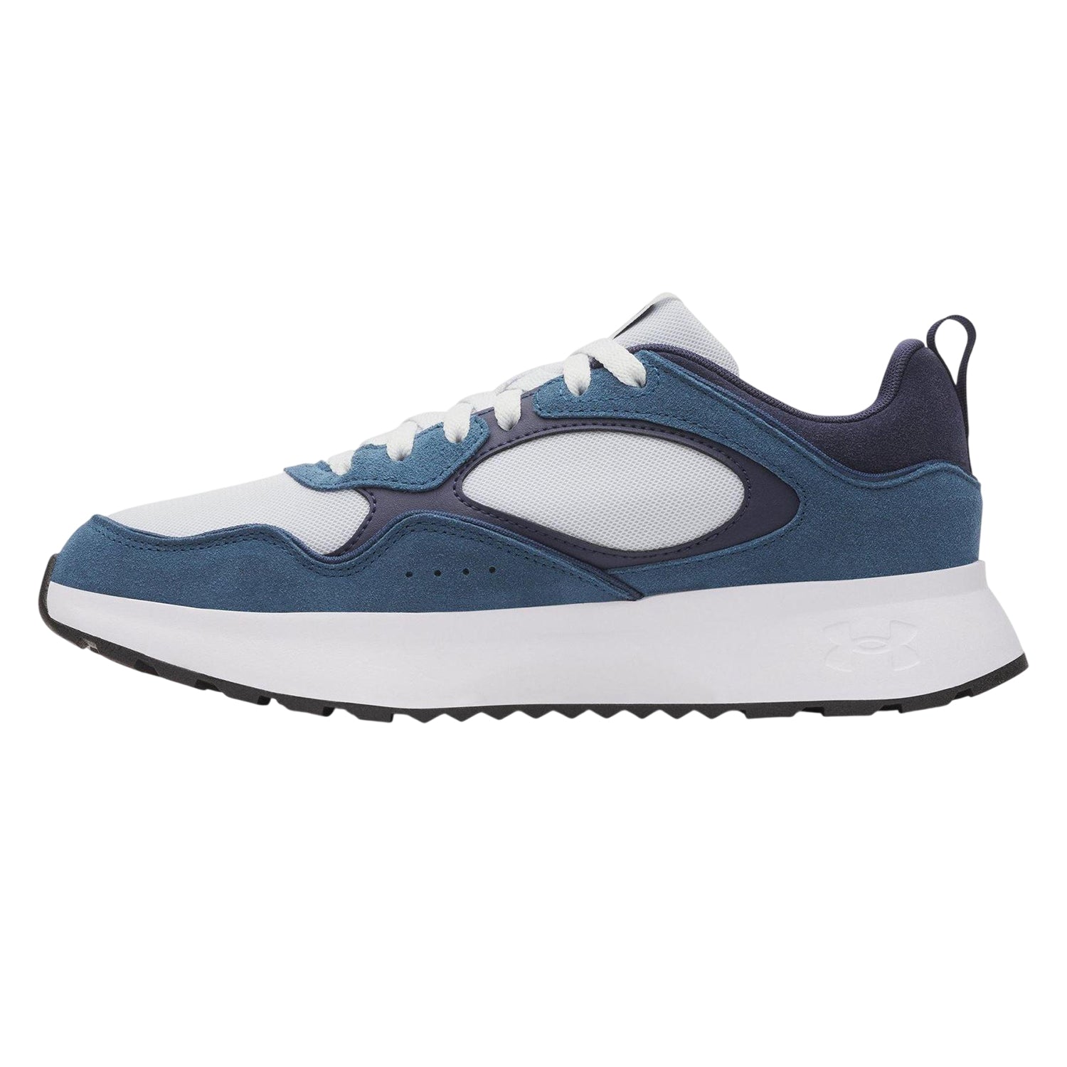 Blue-Grey-Navy - Back - Under Armour Mens Suede Trainers