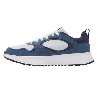 Blue-Grey-Navy - Back - Under Armour Mens Suede Trainers