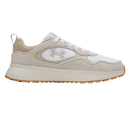 Desert-White - Front - Under Armour Mens Suede Trainers