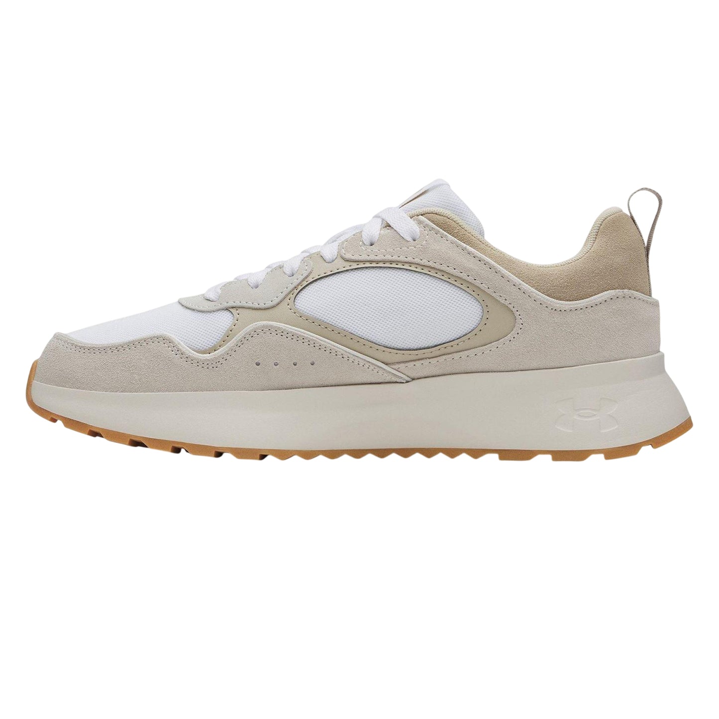 Desert-White - Back - Under Armour Mens Suede Trainers