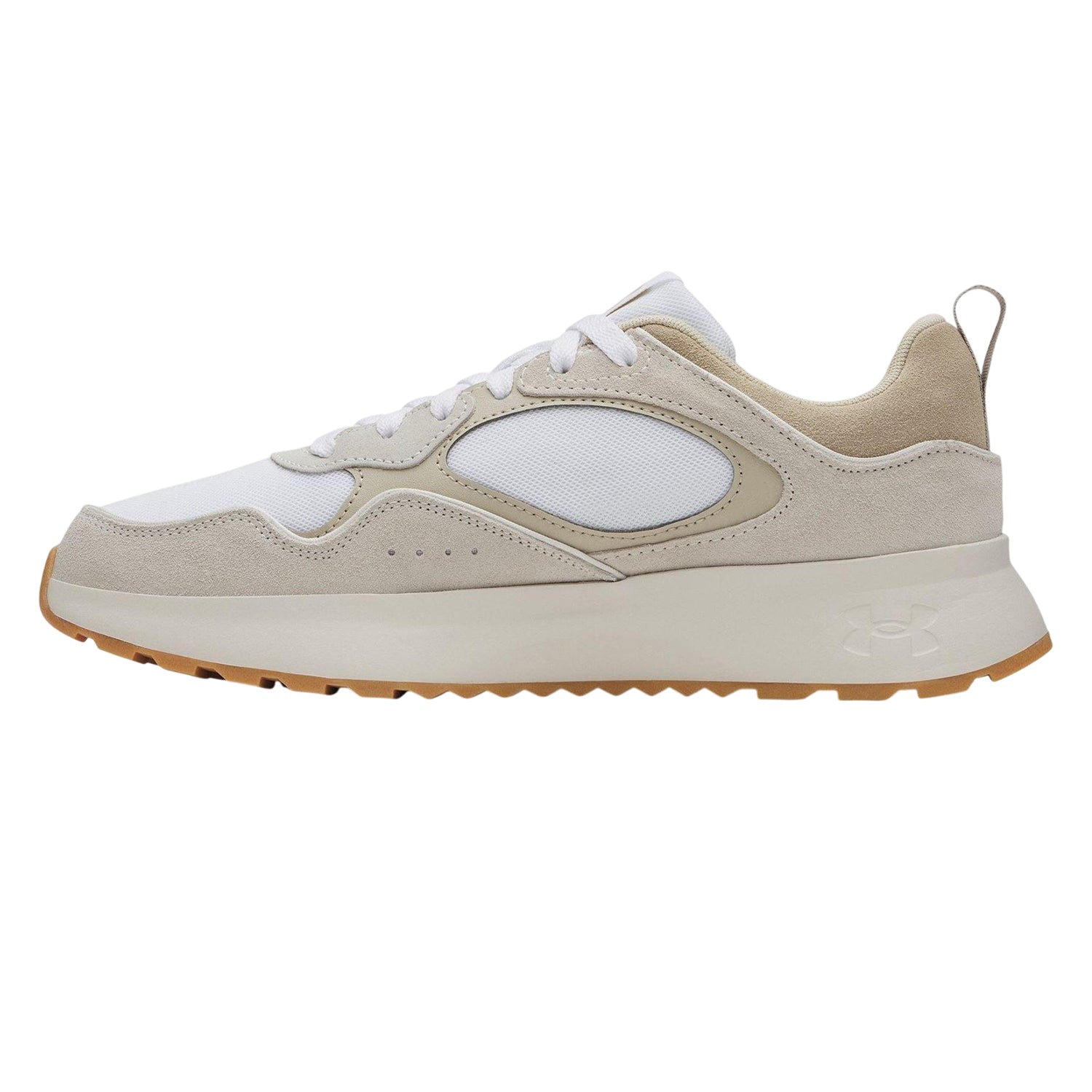 Desert-White - Back - Under Armour Mens Suede Trainers
