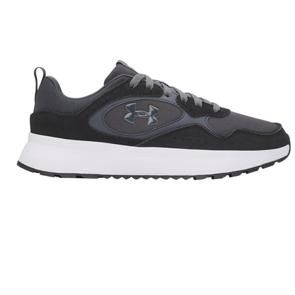 Black-Grey - Front - Under Armour Mens Suede Trainers