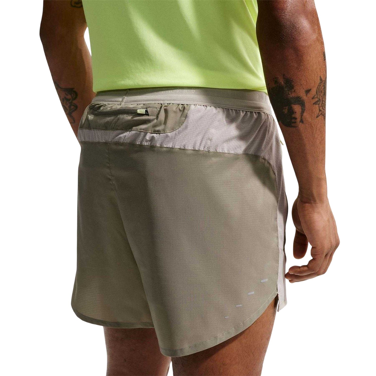 Army Green-Spruce Green - Back - Nike Mens Stride Running Shorts