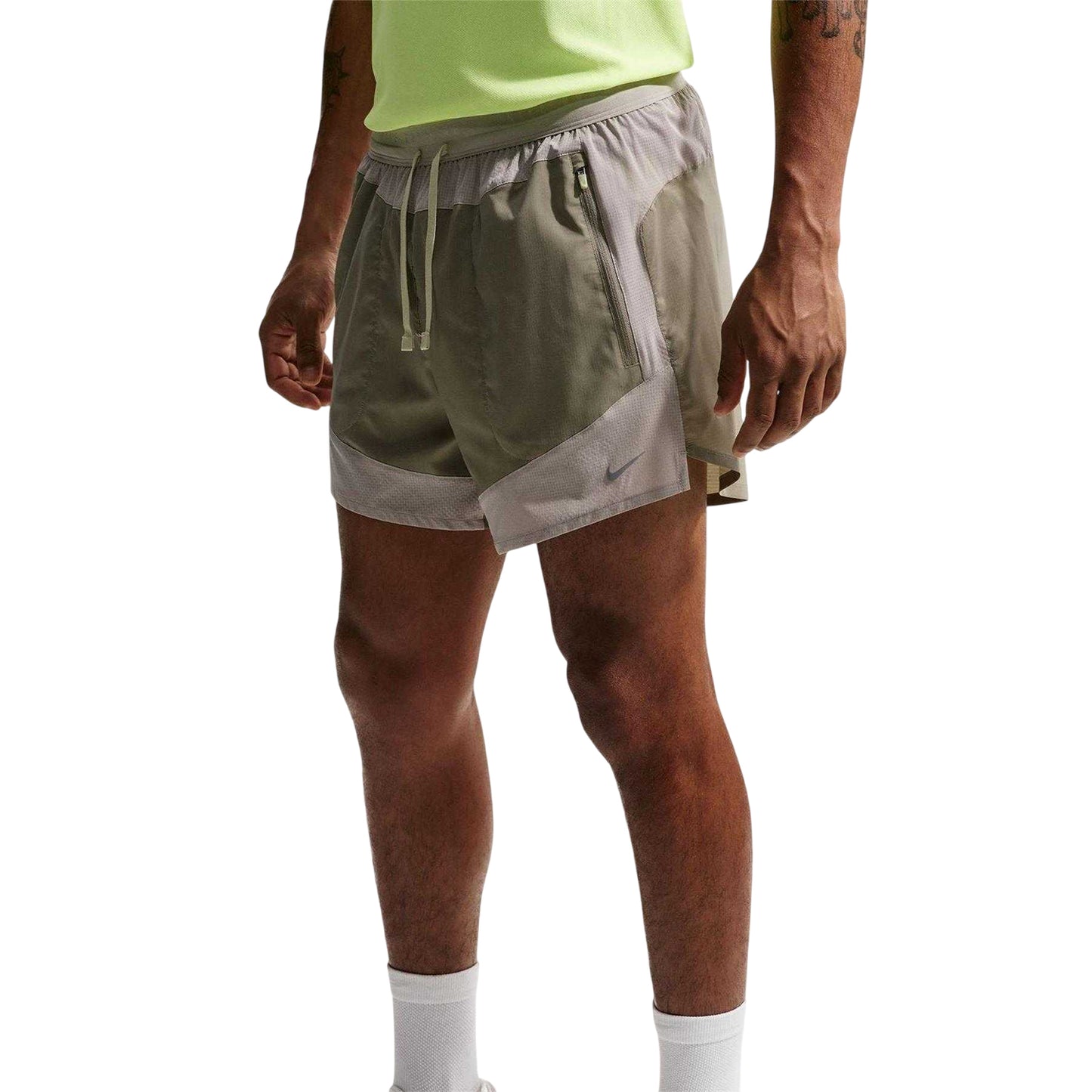 Army Green-Spruce Green - Front - Nike Mens Stride Running Shorts