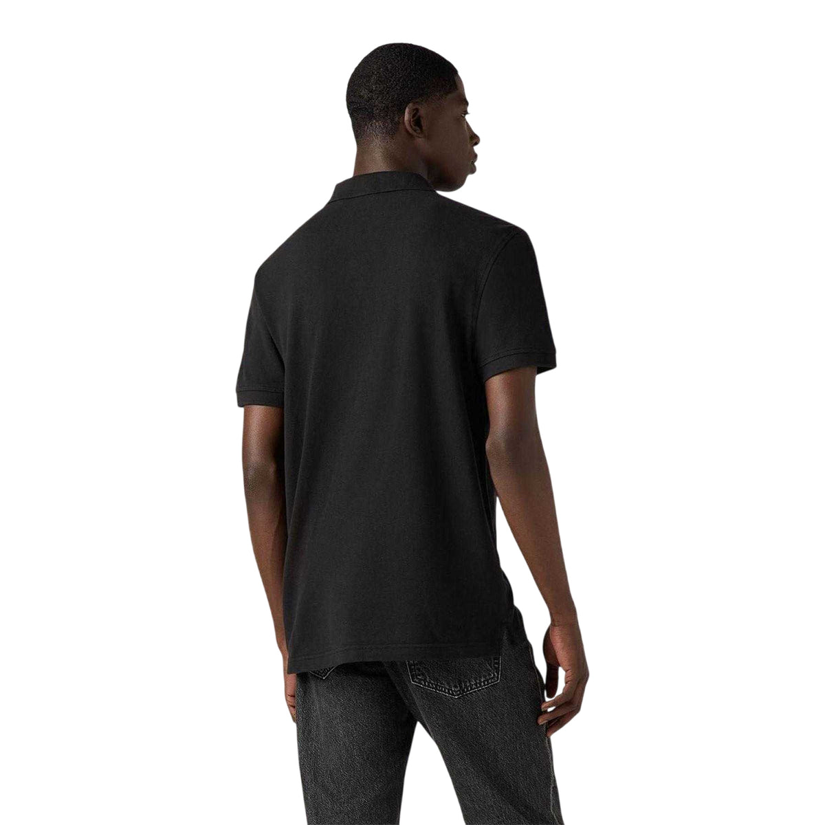 Black - Back - Levis Mens Housemark Batwing Logo Polo Shirt