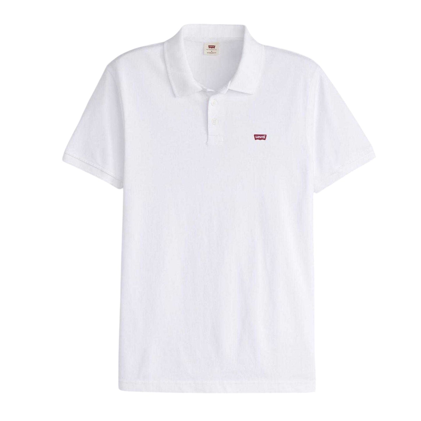 White - Front - Levis Mens Housemark Batwing Logo Polo Shirt