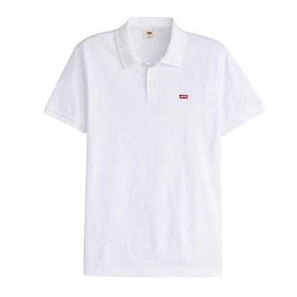 White - Front - Levis Mens Housemark Batwing Logo Polo Shirt
