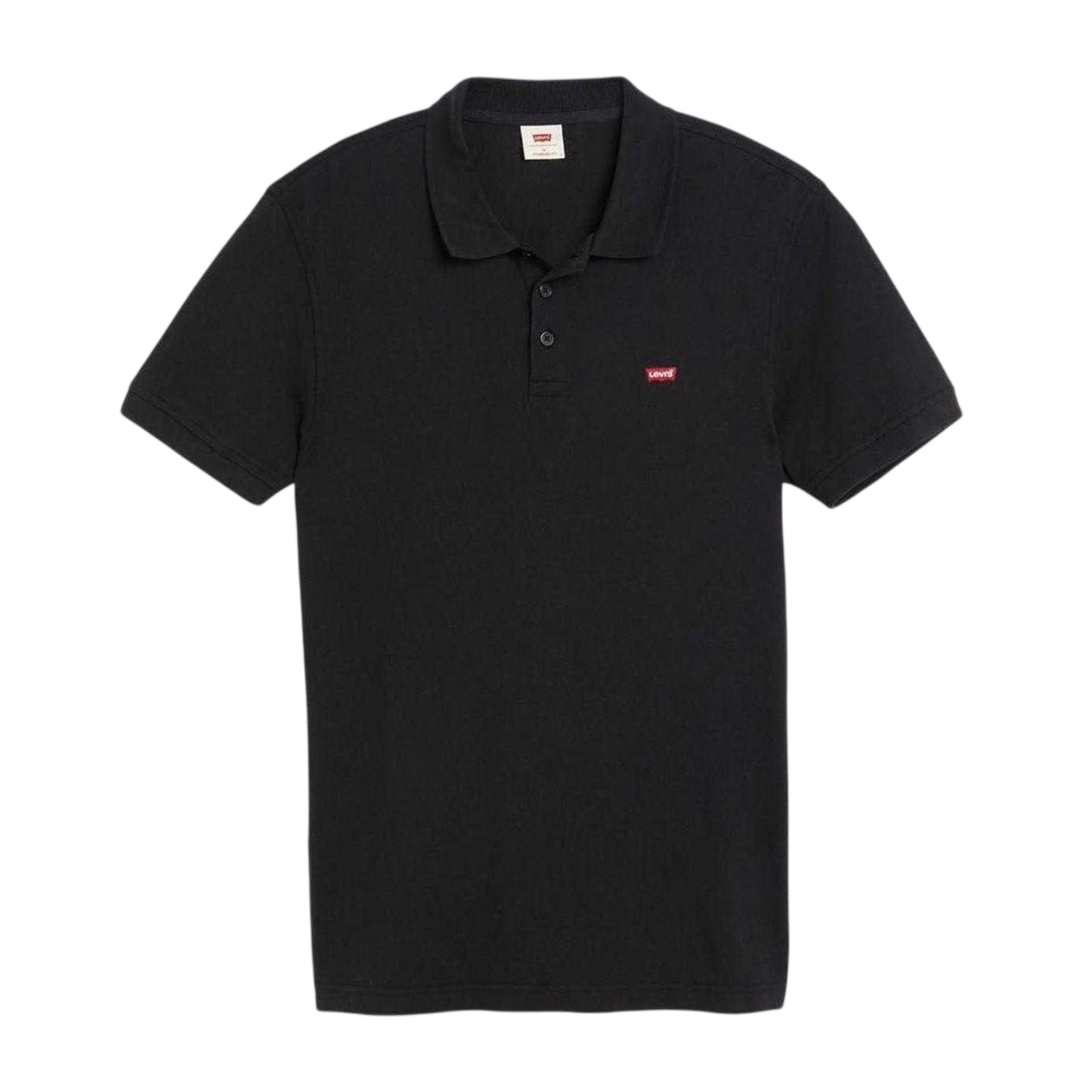 Black - Front - Levis Mens Housemark Batwing Logo Polo Shirt
