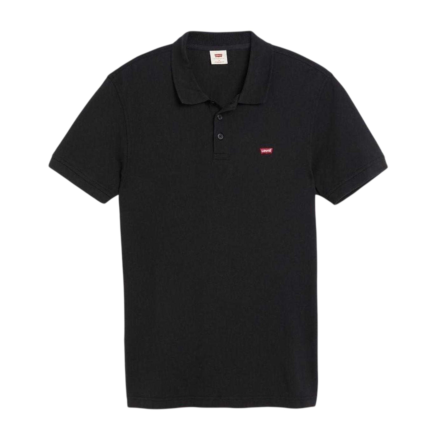 Black - Front - Levis Mens Housemark Batwing Logo Polo Shirt