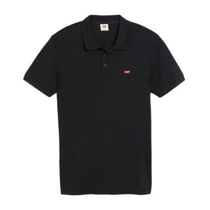 Black - Front - Levis Mens Housemark Batwing Logo Polo Shirt