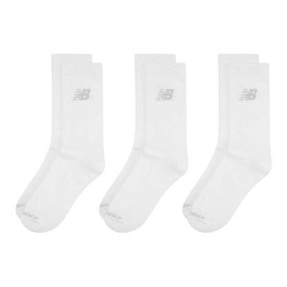 White - Front - New Balance Childrens-Kids Crew Socks (Pack of 3)