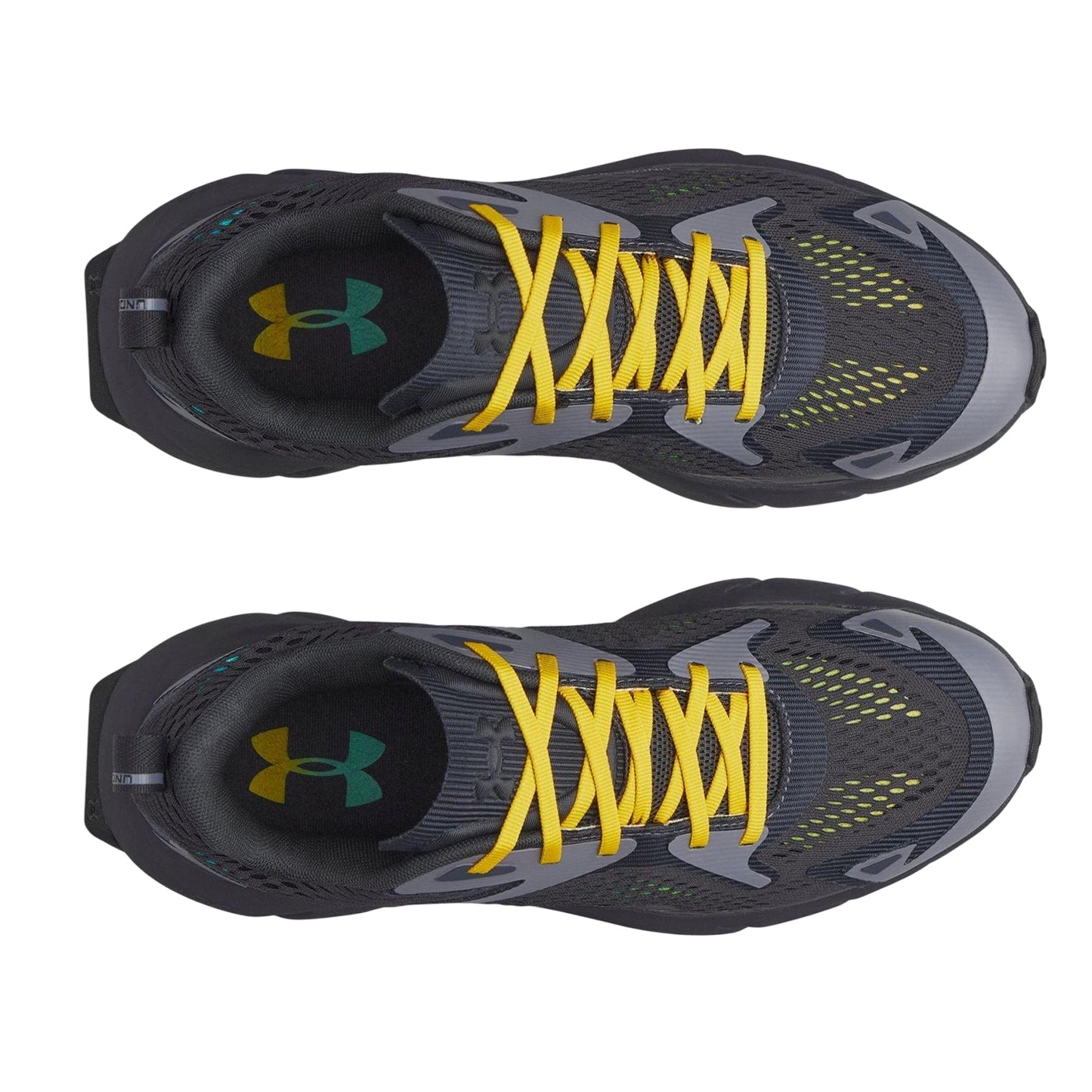 Anthracite-Green - Side - Under Armour Mens Gradient Trainers