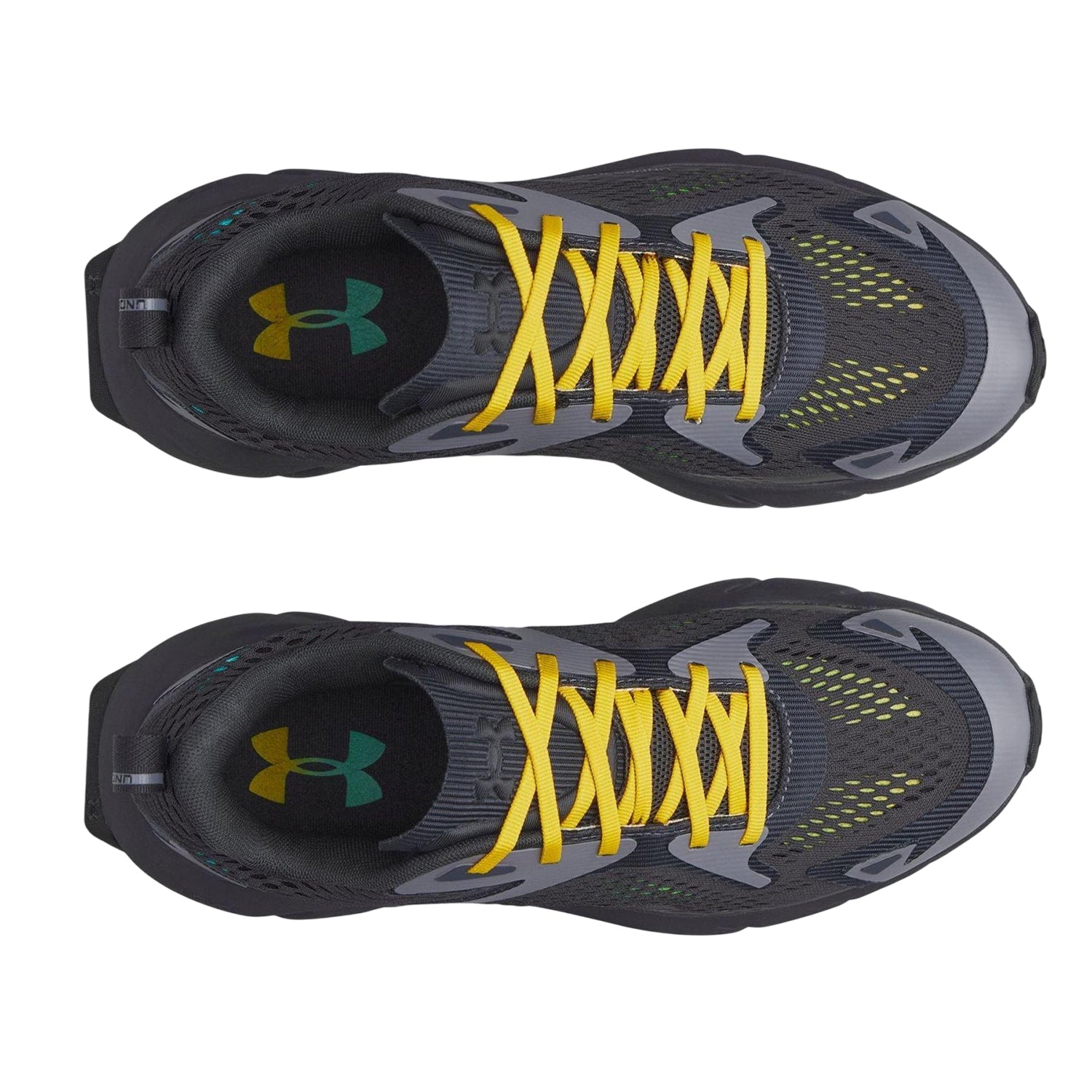 Anthracite-Green - Side - Under Armour Mens Gradient Trainers