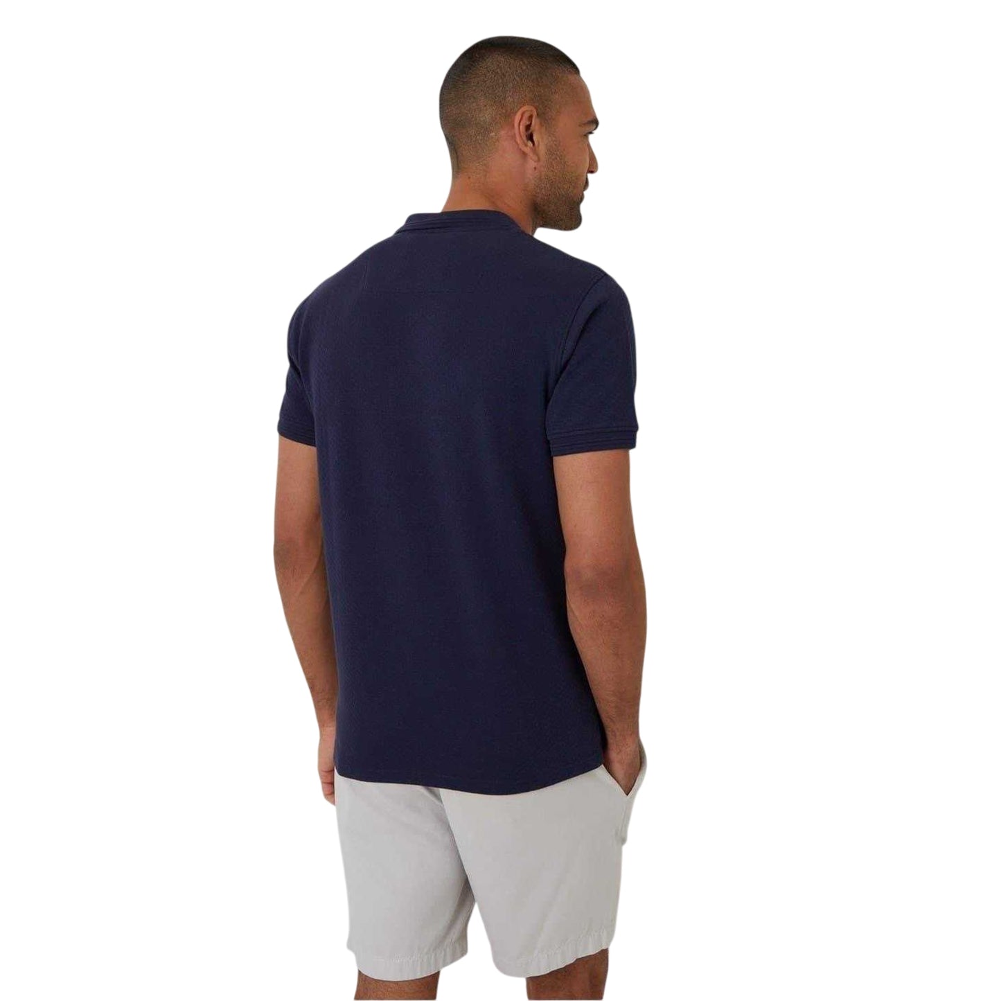 Navy - Back - Threadbare Mens Rocco Short-Sleeved Polo Shirt
