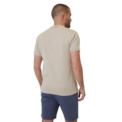 Stone - Back - Threadbare Mens Rocco Short-Sleeved Polo Shirt