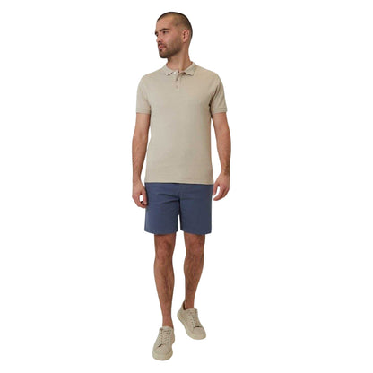 Stone - Side - Threadbare Mens Rocco Short-Sleeved Polo Shirt