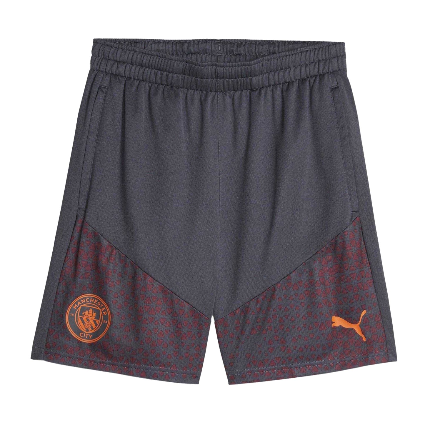Grey - Front - Puma Mens Manchester City FC Football Shorts