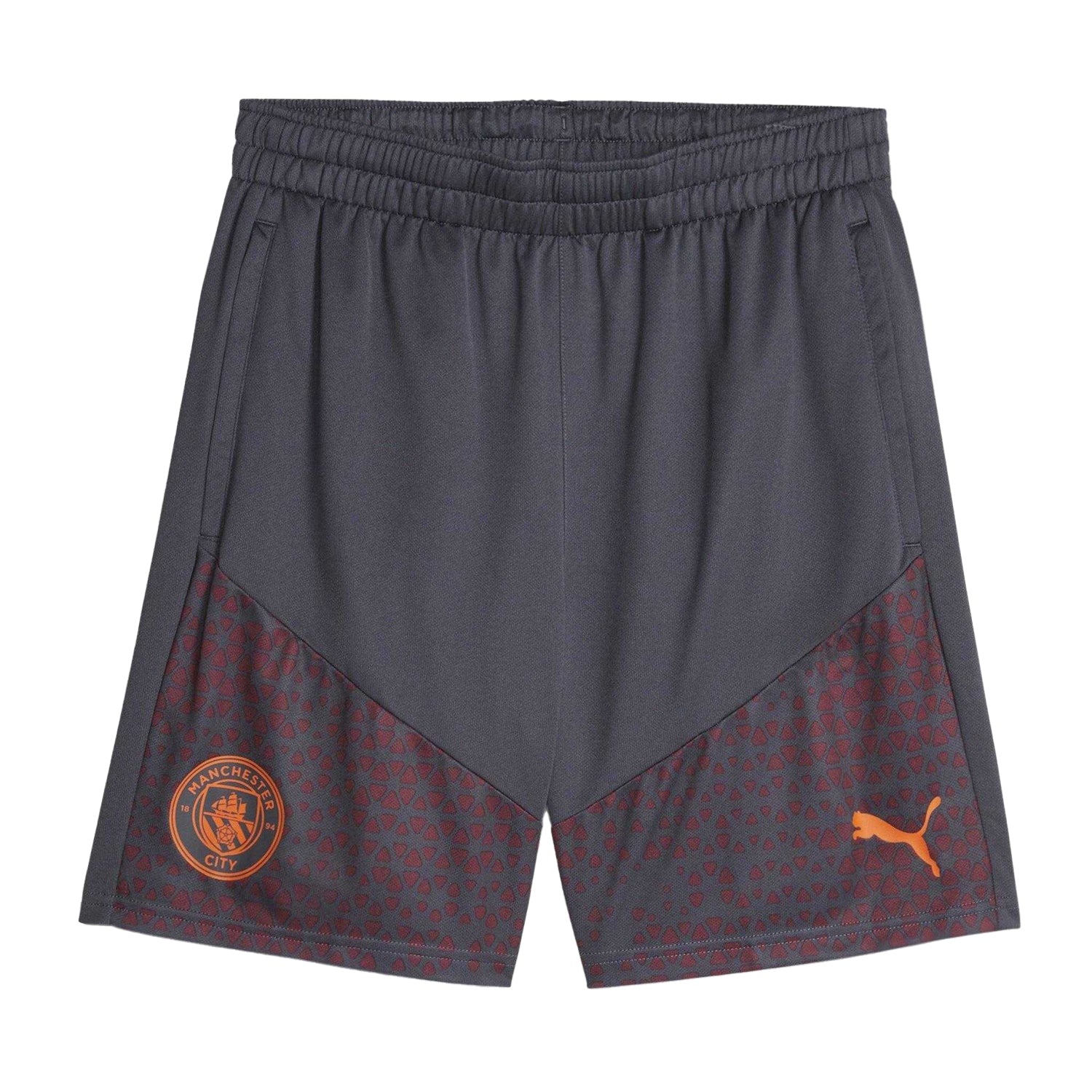 Grey - Front - Puma Mens Manchester City FC Football Shorts