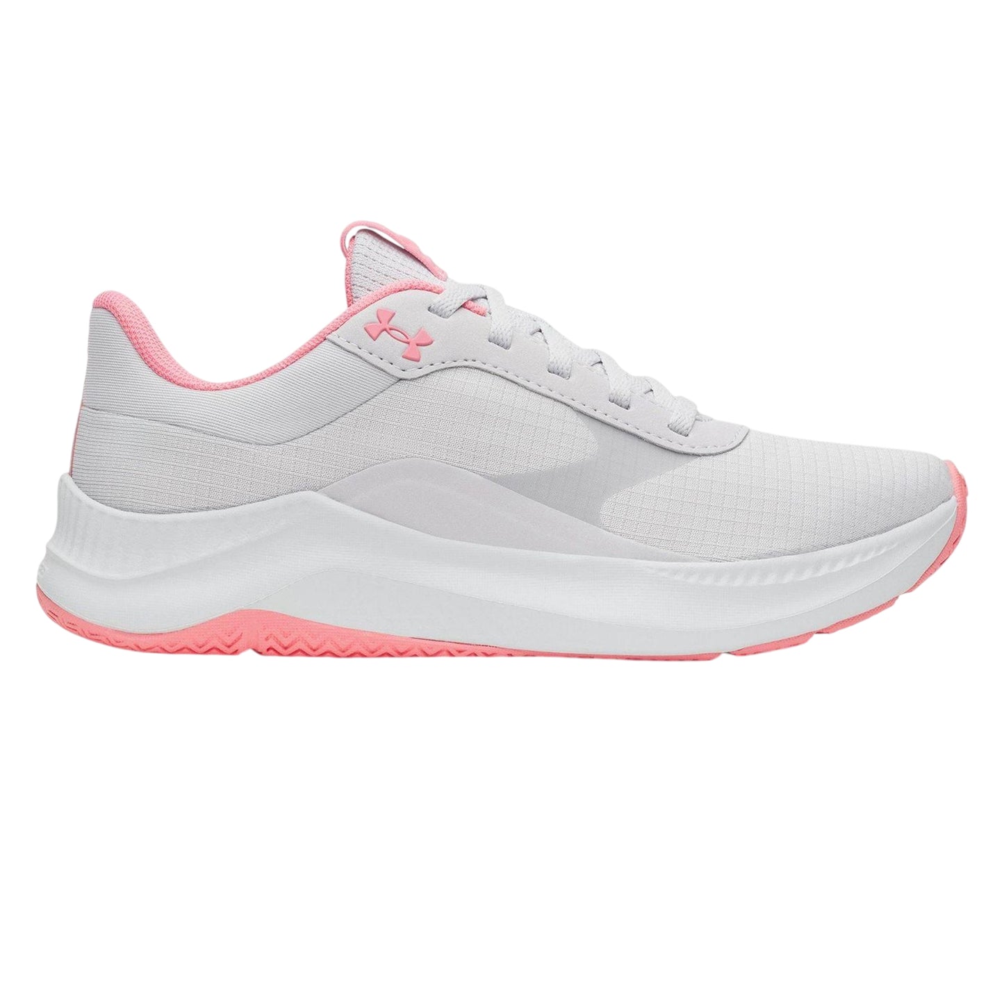 Grey-Pink - Front - Under Armour Womens-Ladies Aurora Trainers