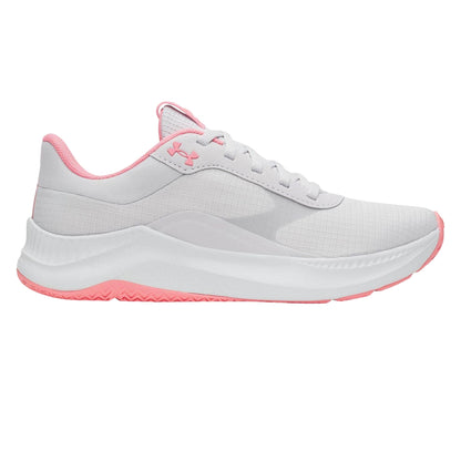 Grey-Pink - Front - Under Armour Womens-Ladies Aurora Trainers