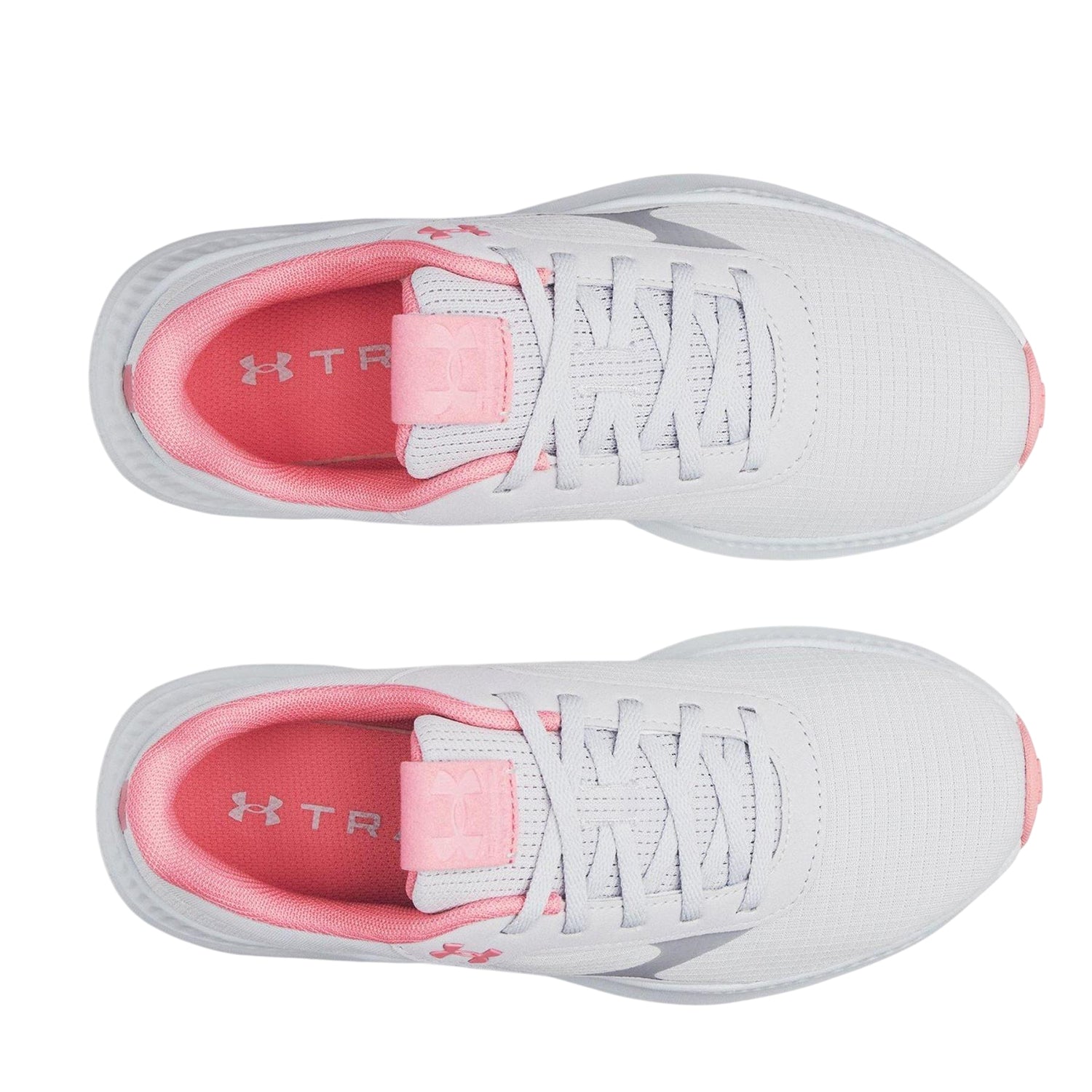 Grey-Pink - Side - Under Armour Womens-Ladies Aurora Trainers