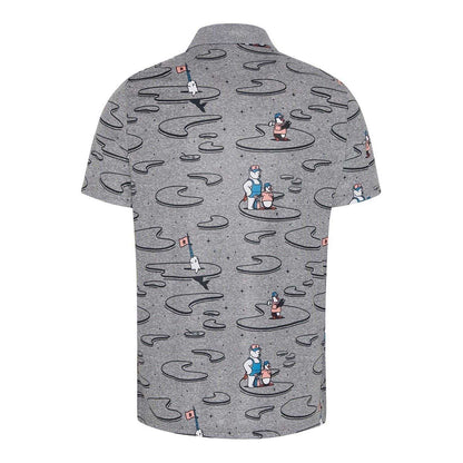 Quiet Shade - Back - Original Penguin Mens Patterned Regular Polo Shirt
