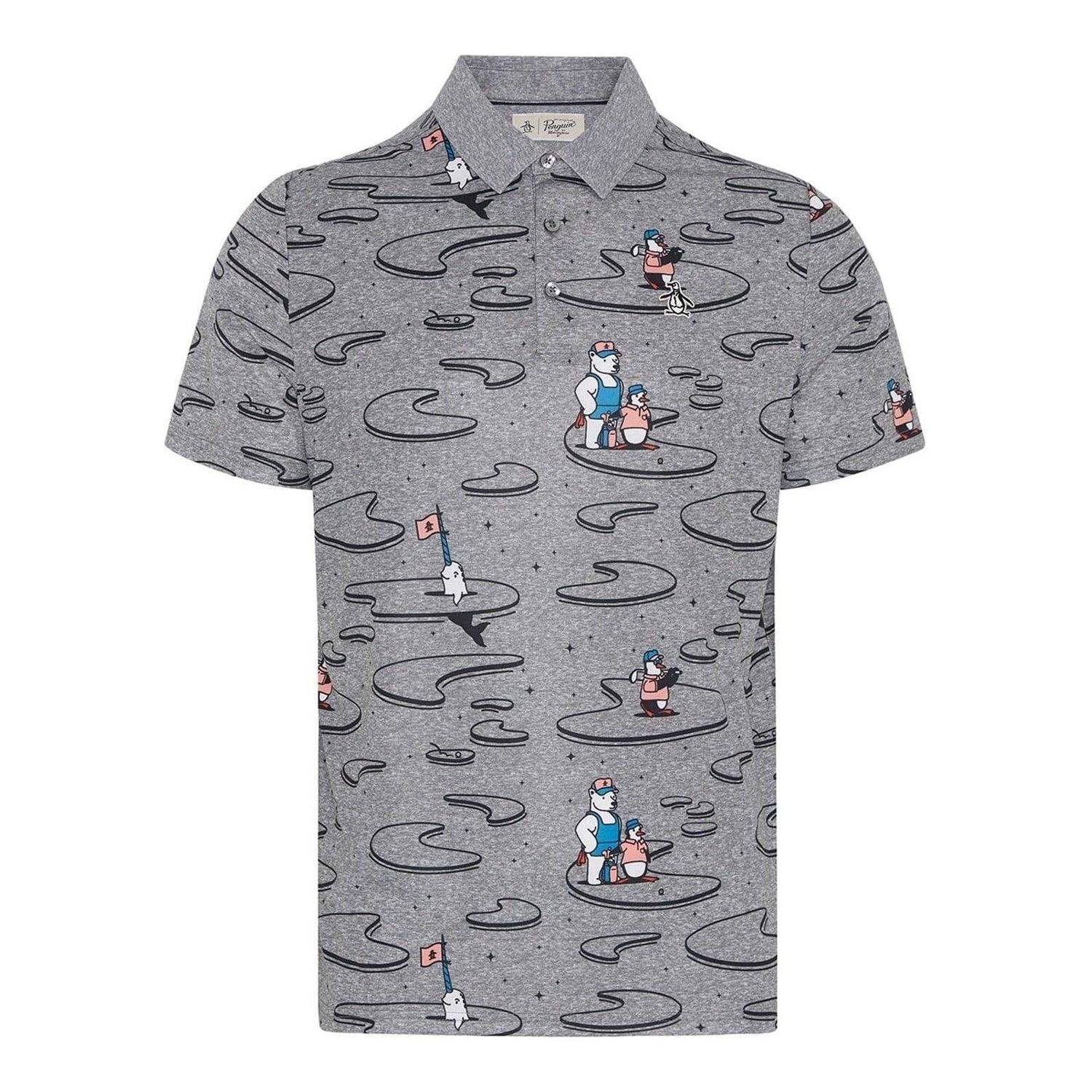 Quiet Shade - Front - Original Penguin Mens Patterned Regular Polo Shirt