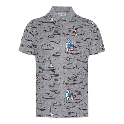 Quiet Shade - Front - Original Penguin Mens Patterned Regular Polo Shirt
