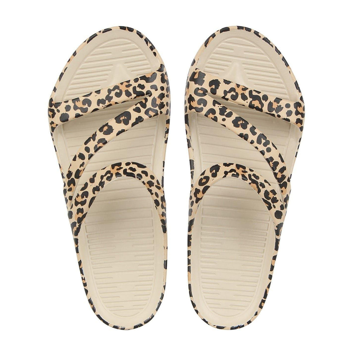 Beige-Black - Lifestyle - Hot Tuna Womens-Ladies Leopard Print Sandals