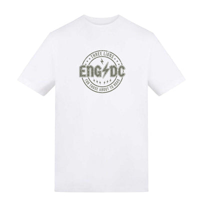 White - Front - AWD Mens Three Lions Club England T-Shirt