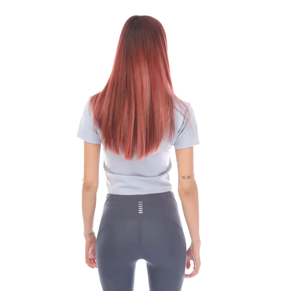 Purple - Back - Hugo Womens-Ladies Delanor Slim Crop T-Shirt