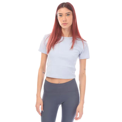 Purple - Front - Hugo Womens-Ladies Delanor Slim Crop T-Shirt