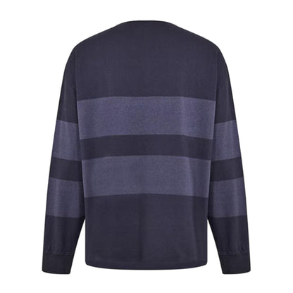Black - Back - Timberland Mens Striped Long-Sleeved Rugby Polo Shirt