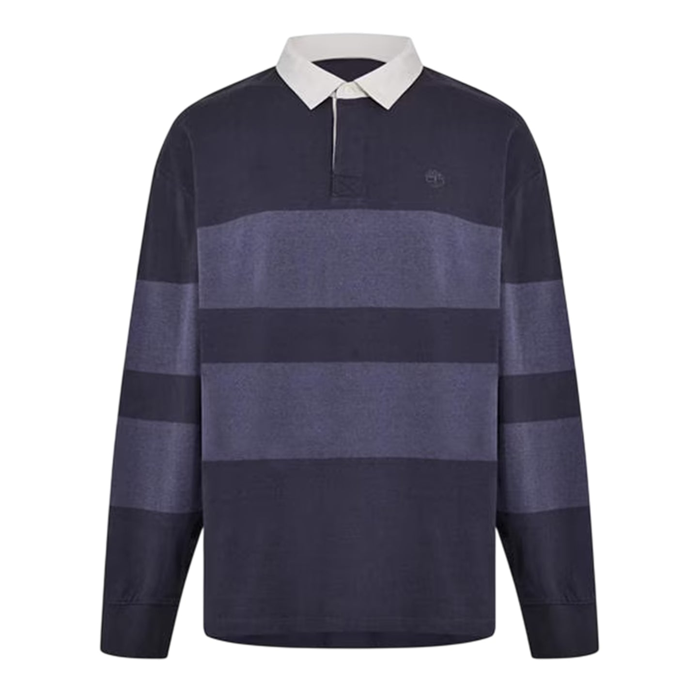 Black - Front - Timberland Mens Striped Long-Sleeved Rugby Polo Shirt