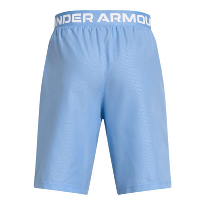 Blue - Back - Under Armour Boys HalfBack Lightweight Loose Fit Shorts