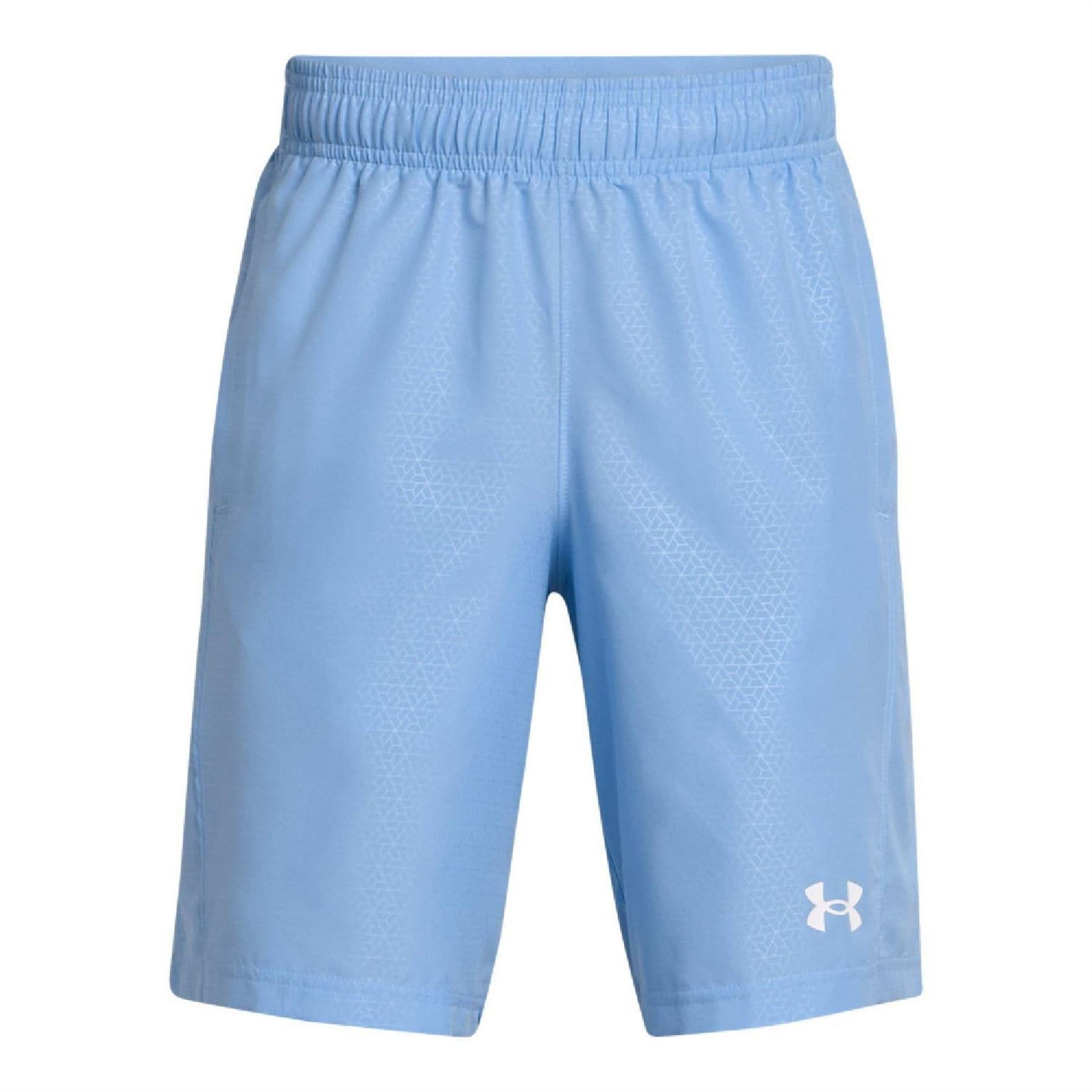 Blue - Front - Under Armour Boys HalfBack Lightweight Loose Fit Shorts