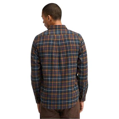 Dark Sapphire - Back - Timberland Mens Flannel Regular Shirt