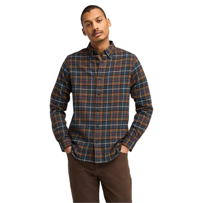 Dark Sapphire - Side - Timberland Mens Flannel Regular Shirt