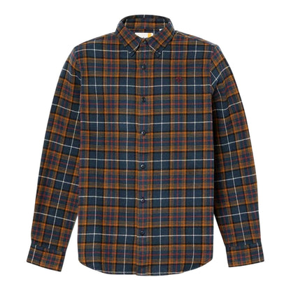 Dark Sapphire - Front - Timberland Mens Flannel Regular Shirt