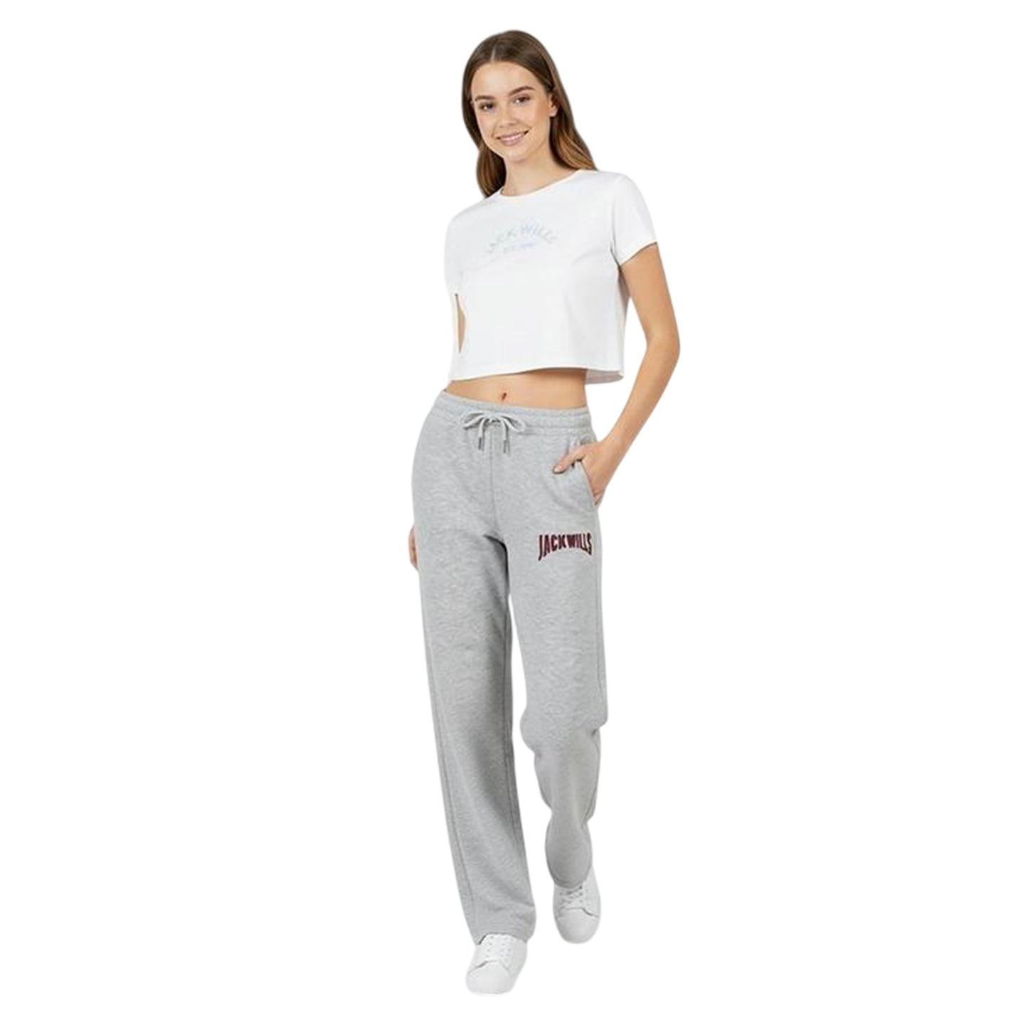 Ice Marl - Side - Jack Wills Womens-Ladies Varsity Sweatpants