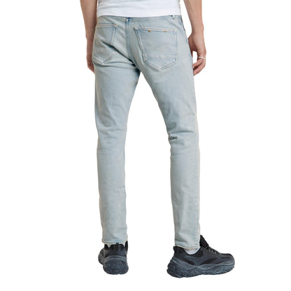Light Black - Back - G-Star Mens 3301 Mid Rise Slim Jeans
