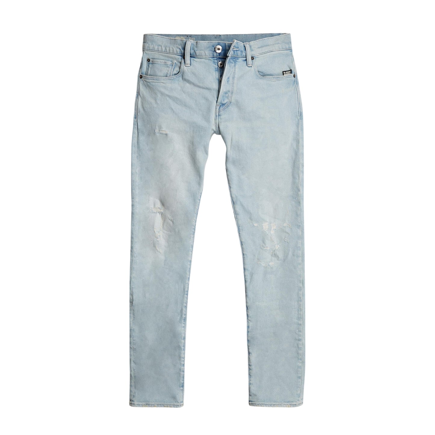 Light Black - Front - G-Star Mens 3301 Mid Rise Slim Jeans