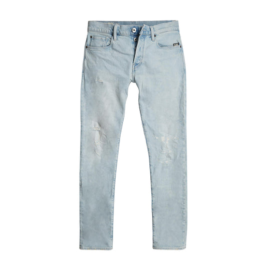 Light Black - Front - G-Star Mens 3301 Mid Rise Slim Jeans
