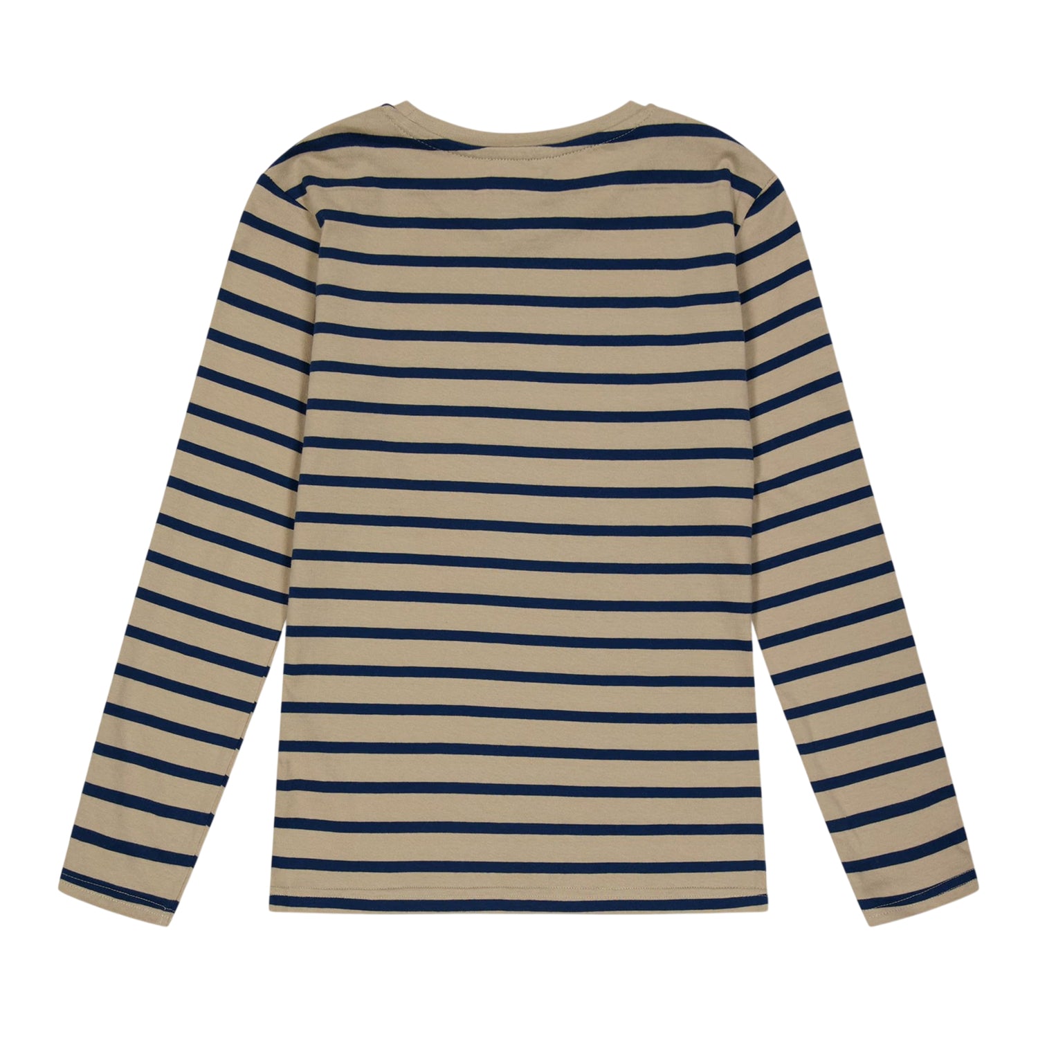 Light Brown-Black - Back - Farah Childrens-Kids Alport Stripe Long-Sleeved T-Shirt
